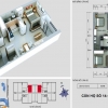Giá tốt khi sở hữu căn hộ 2 phòng ngủ 58,61m2 Chung cư Home City  177 trung kính cầu giấy