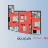 Chung cư Ellipse Tower diện tích 78,3m giá 18tr, tầng trung